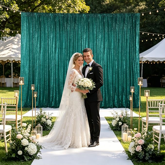 Hahuho Hunter Sequin Backdrop Curtain, Party Decoration（2 Panels, 2FT x 8FT - Image 4