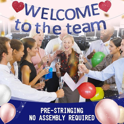 Pre-Strung Glitter Welcome to the Team Banner Welcome Banner Welcome Decorations - Image 6