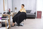 Professional Salon Cape Polyester Haircut Apron Shampoo & Chemical Resistant Haircut Cape,54”x62”,Gold & Black,C007013C-G