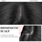 VERNA Bangs Hair Clip 360°3D Cover Hair Toppers for Women,100% Real Human Hair Natural Black Clip in Bangs,Hairpieces for Daily Wear(5 * 9.5)