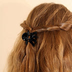 4cm Black Octopus Claw Clips Strong Grip Small Medium Hair Clips With Teeth Non-slips Medium Flat Round Hair Claw Clips for Women and Girls Thin toThick Hair Holder Pony, Half Bun, Styling.