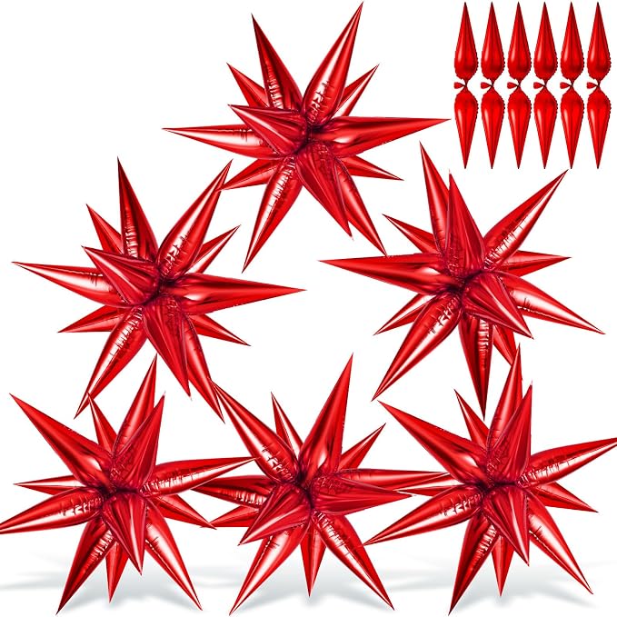 72 Pcs Red Star Balloons by GCTWFYK