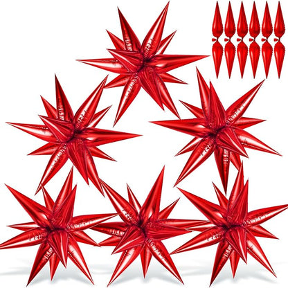 72 Pcs Red Star Balloons by GCTWFYK