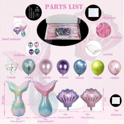 Mermaid Table Decoration Balloon Holder Kit 4 Sets - Image 2