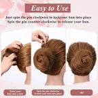 50 Pcs Spiral Hair Pins Set Spin Pins Spiral U Bobby Pins Round Tips Bun Hair Style DIY Twist Barrette Durable Non-Scratch Corkscrew Design for Girls Women Effortless Bun Hairstyles