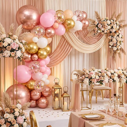 RUBFAC Rose Gold Balloons Garland Arch Kit, Latex Party Balloons Different - Image 5