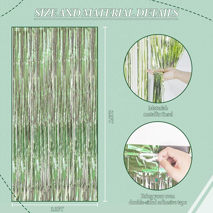 DECOCKRAT 3 Pack Foil Fringe Backdrop - Image 2