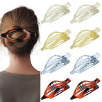 8 Pack Clear Flat Hair Clips – Matte Claw Clips for Women & Girls, Fresh Aesthetic Hair Accessories, Strong Hold No-Slip Barrettes for Summer & Everyday Styling
