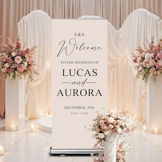 Custom Banner for Weddings READY IN 24HRS Choose your Design Retractable Banner by ImageMatters
