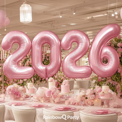 RainbowQ Pink 6 Balloon Number 40 Inch 0-40 Foil Large Balloons | Big Mylar 6 - Image 6