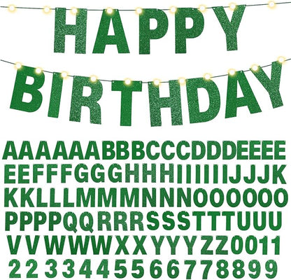 TaoBary 112 Pcs DIY Letter Kit Glitter Customizable Banner Letters Include 107 by TaoBary