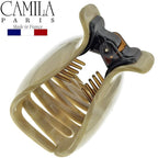 Camila Paris CP2125 French Hair Clip for Women for Long Curly Wavy Hair, Beige, Girls Hair Claw Clips Jaw Fashion Styling Hair Accessories for Women, Strong Hold No Slip Grip, Made in France