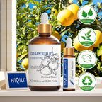 HIQILI 100 ml Grapefruit Essential Oil, for Diffuser, Skin Care, 100% Pure and Natural - 3.38 Fl Oz