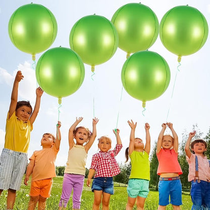 Metallic Gradient Green Balloons, 22 Inch Large Sphere Round Balloons - Image 6
