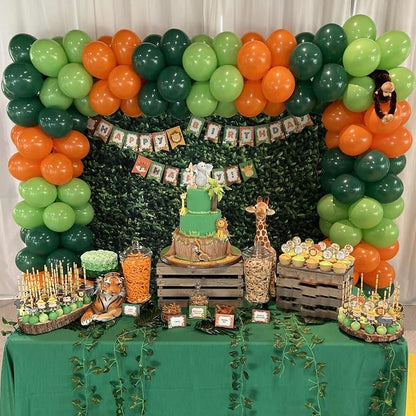 110pcs Dark Green Balloons 12 Inch Green Latex Balloon Arch Kit - Image 6