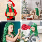 New Hair Chalk Comb Temporary Hair Color Dye for Girls Kids with Light Color Hair, Washable Hair Chalk for Girls Age 4 5 6 7 8 9 10 Birthday Cosplay DIY, St. Patrick's Day (Green)