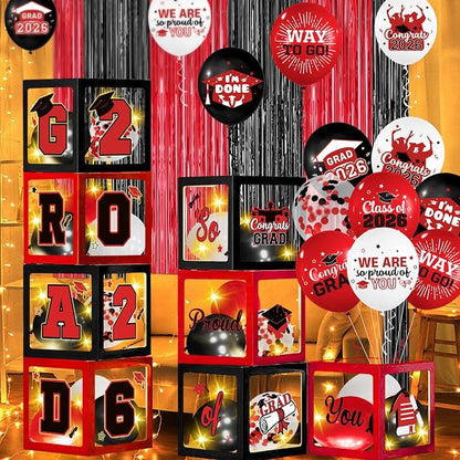 Red and Black Graduation Decorations 2026 - Image 8