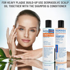 DermaSolve Scalp Psoriasis & Dandruff free Medicated Shampoo with Conditioner, Ultimate Seborrheic Dermatitis Treatment for Itchy, Flakey Scalp, Soothing & Moisturizing Relief