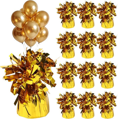 12 Pcs Balloon Weights Gold Metallic Anchor Balloon Holder by Unknown