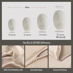 Bella Coterie Luxury Silk Pillowcase for Hair and Skin | 30 Momme | 100% Pure 6A Mulberry Silk | Super Soft | Perfectly Plush [Standard, Champagne]
