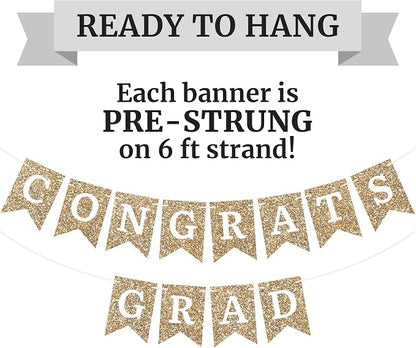 Pre-Strung Congrats Grad Banner - Image 3