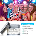 Temporary Hair Color Wax,Hair Spray Color, Hair Wax Color 4.23 oz, Easy Washout Temporary Hair Dye for Halloween,Cosplay, Party (Gray, 4.23)