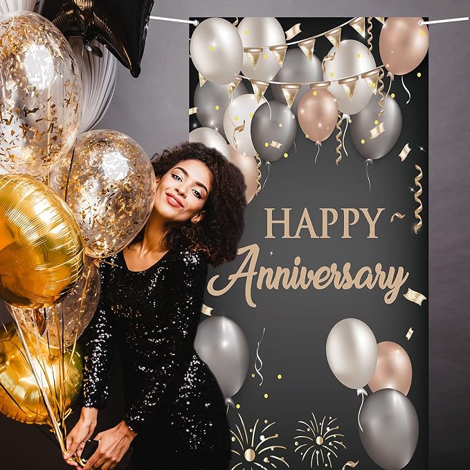 Happy Anniversary Door Banner, Wedding Anniversary Decorations - Image 2