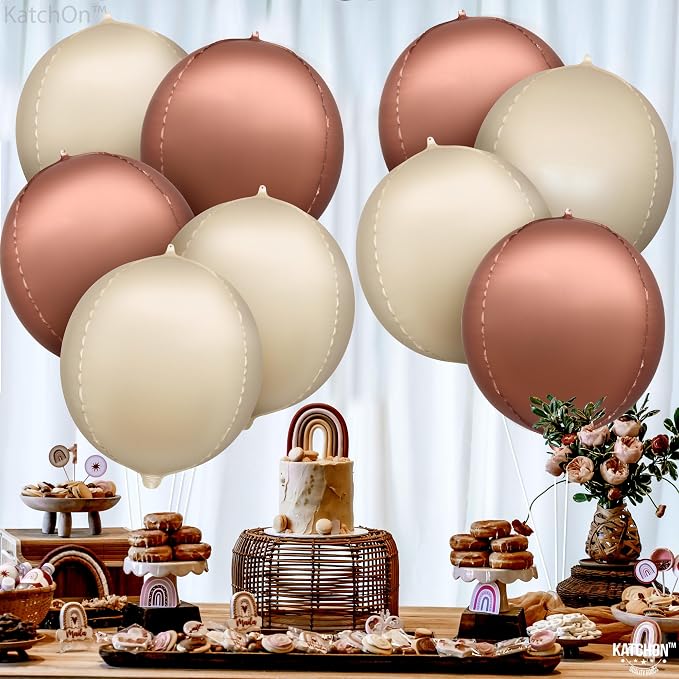 KatchOn Brown and Cream Balloons Set 22 Inch - Image 5