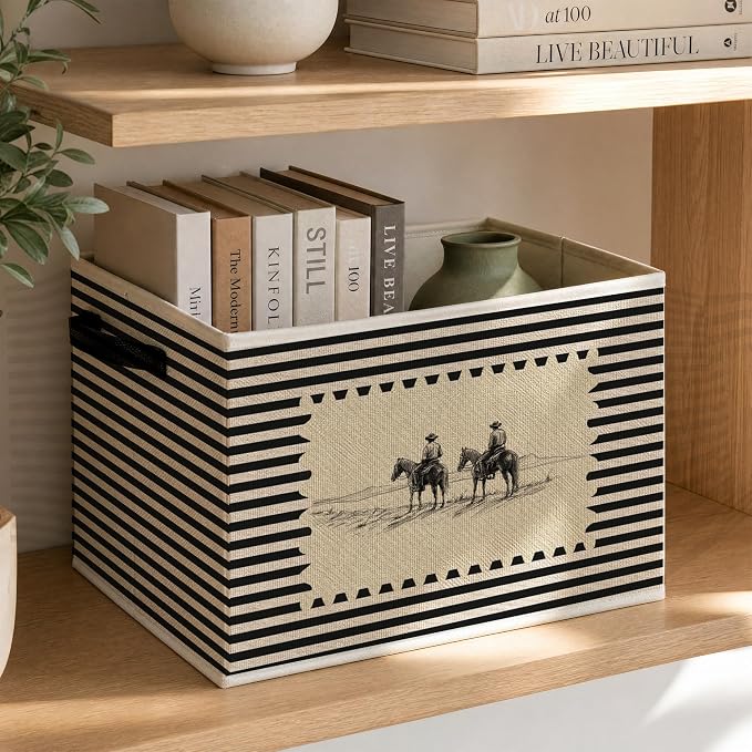 Western Cowboy Foldable Storage Bins Box - Image 3