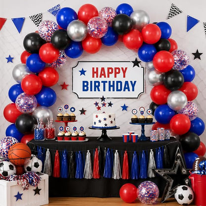 Red Blue Black Balloons - Image 8