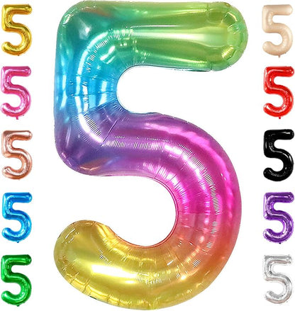 KatchOn Giant Rainbow 5 Balloon Number by KatchOn