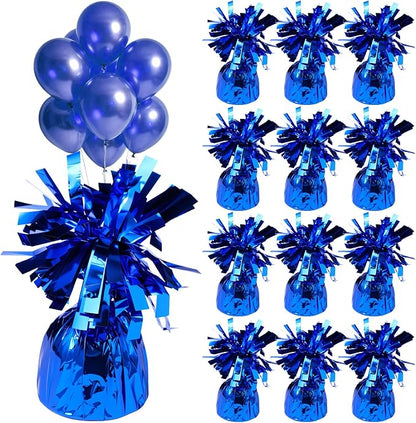 12 Pcs Balloon Weights Blue Metallic Anchor Balloon Holder by Unknown