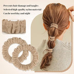 WantGor Hair Ties, Women 10PCS Hair Bands No Damage Elastic Scrunchies Seamless Ponytail Holders Hair Accessories Head Bands for Women's Thick Thin Hair (Khaki)