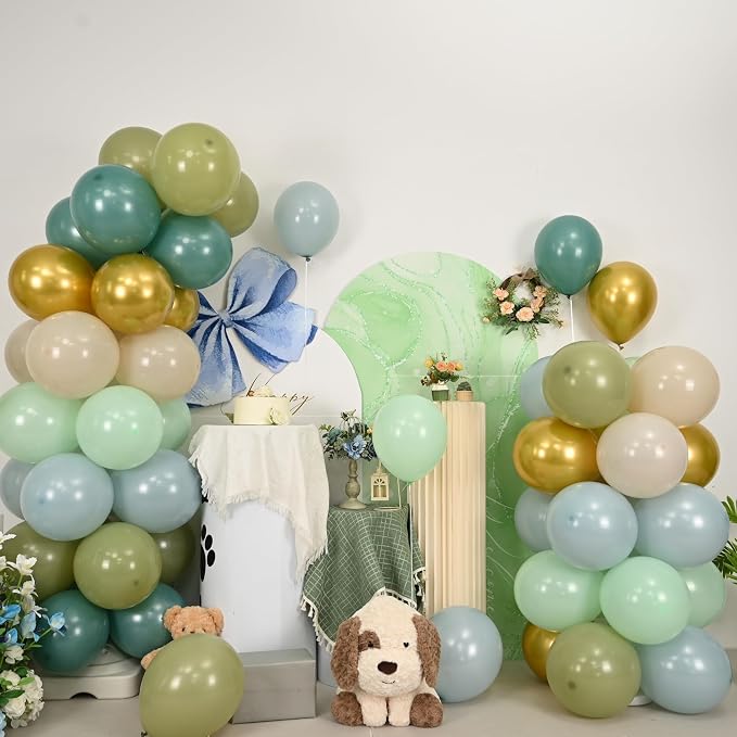 Sage Green and Blue Balloons - Image 7