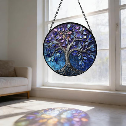 DASTOLL Stained Glass Window Hanging, and Mom 14.9x14.9 in - Image 6