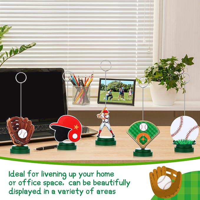 RattanView 5 Pcs Baseball Photo Balloon Holder Table Centerpieces Holders - Image 6
