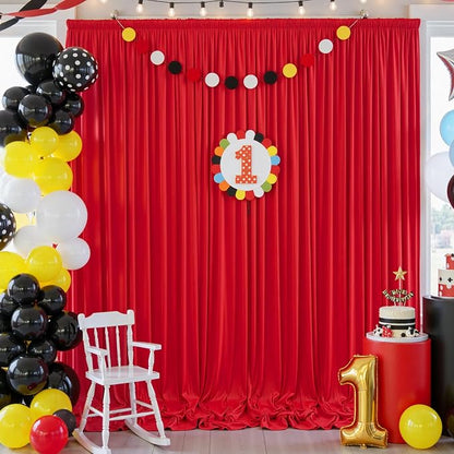 20×12ft Wrinkle Free Red Backdrop Curtain - Image 9