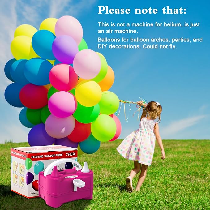 IDAODAN Electric Air Balloon Pump Portable Dual Nozzle 110V 600W Electric - Image 7