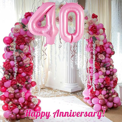 Pink Number 4 Balloon 40 Inch, Big Large Foil Helium Number Balloons, Jumbo - Image 6