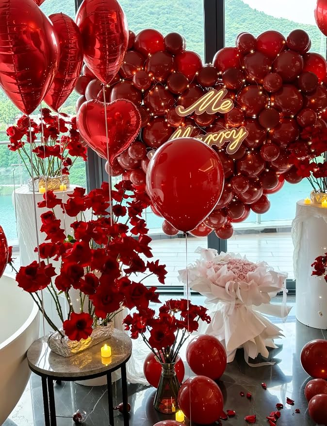 Red Balloons, 12 Inch Red Latex Balloons - Image 5
