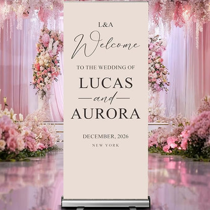 Custom Banner for Weddings READY IN 24HRS Choose your Design Retractable Banner - Image 5