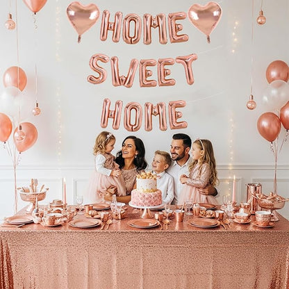 TONIFUL 16 Inch Rose Gold HOME SWEET HOME Letter Balloon - Image 3