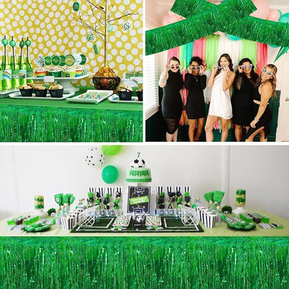 BEISHIDA Laser Green Fringe Garland Banner 30ft Wall Tinsel Foil Streamers | - Image 6