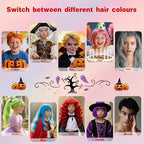 Red Temporary Hair Color Spray for Kids, Silver Instant Colored Hair Dye Alternative for Boys Girls Men Women, Quick Styling for Party Christmas Halloween, Disposable Washable, 150ml