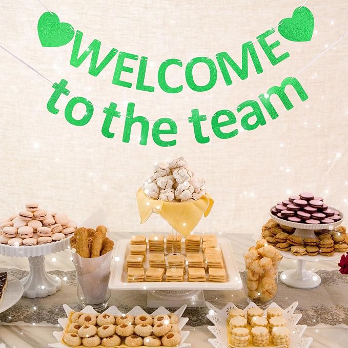 Pre-Strung Glitter Welcome to the Team Banner Welcome Banner Welcome Decorations - Image 4