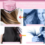 Hair Steamer Cap for Deep Conditioning, Adjustable Electric Heat Cap with 2 Heat Settings, Heated Hair Cap for Oil Treatment and Hair Spa, Portable Thermal Cap 110‑220V US Plug