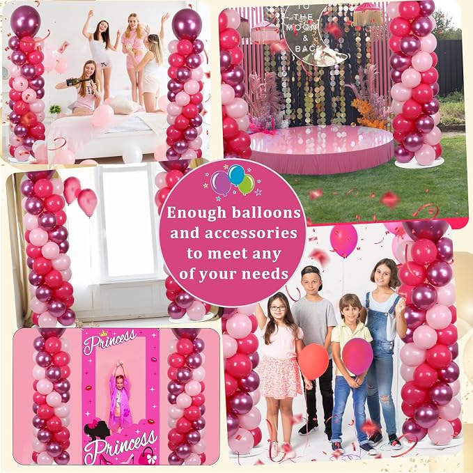 2 Sets Pink Balloon Column Stand Kit - Image 7