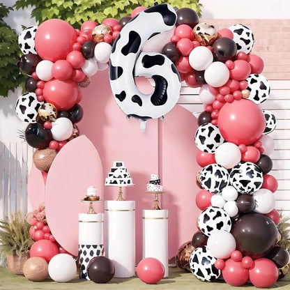 Cow Print Number 6 Balloon, Large 40 Inch Cow Number Birthday Balloons - Image 6