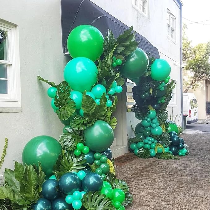 412pcs Dark Green Balloons 18 12 10 5 Inch Dark Green Balloon Garland Arch Kit - Image 5