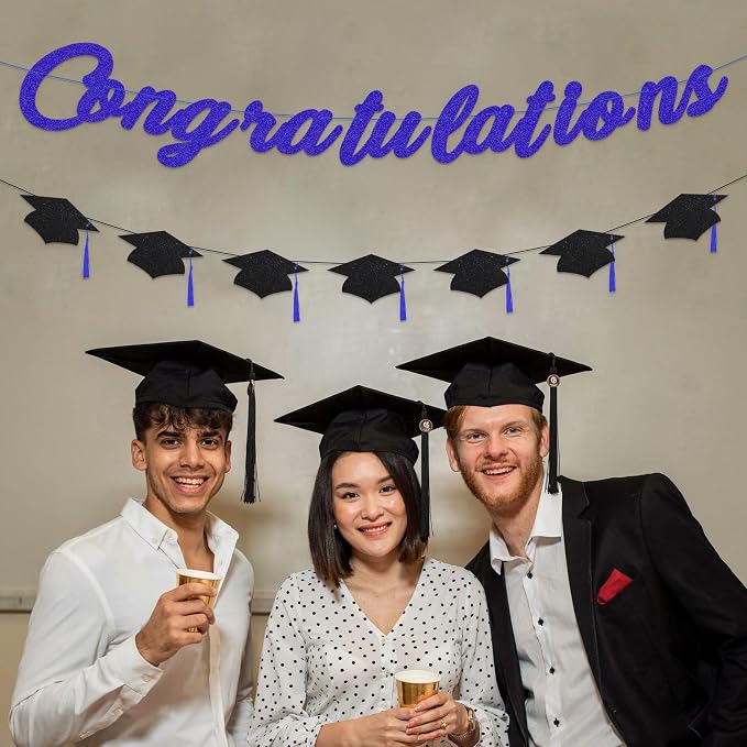 Congratulations Banner Pre-Strung Grad Cap Banner Graduation Decorations 2026 2 - Image 5